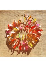 Guirlande tissu de spinnaker et perles multicolores n°41