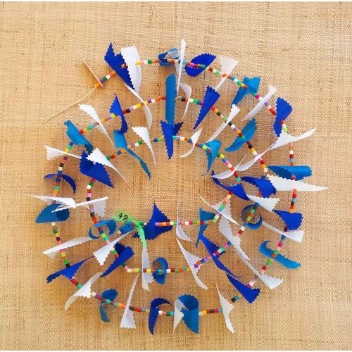 Guirlande tissu de spinnaker et perles multicolores n&deg;42