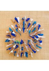 Guirlande tissu de spinnaker et perles multicolores n°42