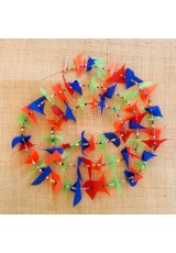 Guirlande tissu de spinnaker et perles multicolores n°44