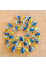 Guirlande tissu de spinnaker et perles multicolores n°45