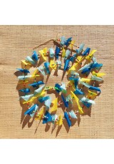 Guirlande tissu de spinnaker et perles multicolores n°45