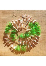 Guirlande tissu de spinnaker et perles multicolores n°46