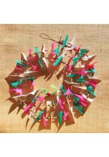Guirlande tissu de spinnaker et perles multicolores n°47