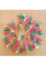 Guirlande tissu de spinnaker et perles multicolores n°47