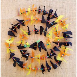 Guirlande tissu de spinnaker et perles muticolores n&deg;48