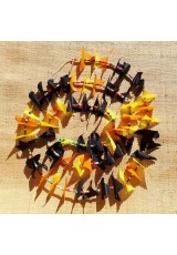 Guirlande tissu de spinnaker et perles muticolores n°48