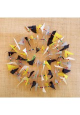 Guirlande tissu de spinnaker et perles multicolores n°50