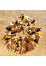 Guirlande tissu de spinnaker et perles multicolores n°50