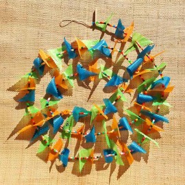 Guirlande tissu de spinnaker et perles multicolores n&deg;51