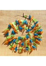 Guirlande tissu de spinnaker et perles multicolores n°51