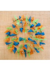Guirlande tissu de spinnaker et perles multicolores n°51