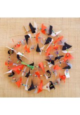 Guirlande tissu de spinnaker et perles multicolores n°52