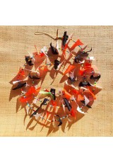 Guirlande tissu de spinnaker et perles multicolores n°52