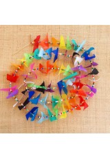 Guirlande tissu de spinnaker et perles multicolores n°53