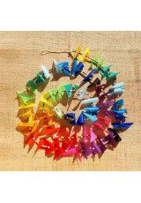 Guirlande tissu de spinnaker et perles multicolores n°55 (10 mai)