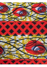 Coussins Wax rouge moutarde indigo