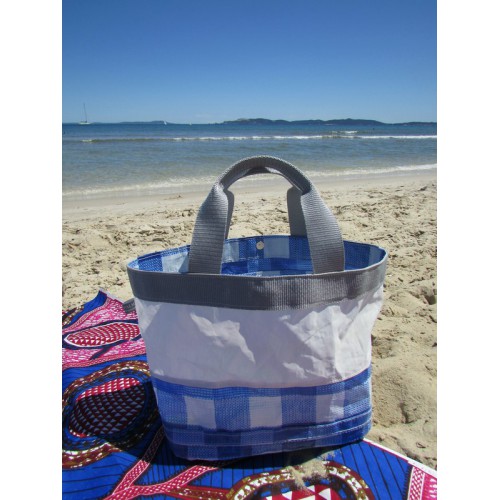 Cabas voile et "Moving bag" bleu