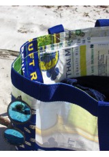 Cabas sac de riz et coton bleu combi wv